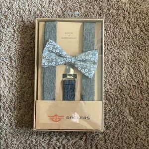 Suspenders and bow tie set